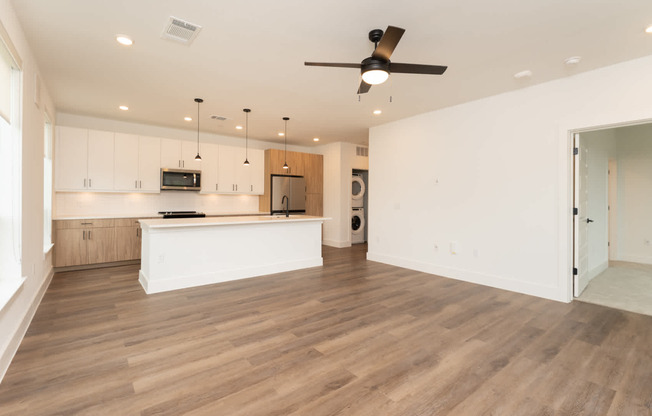 living room with hard surface flooring