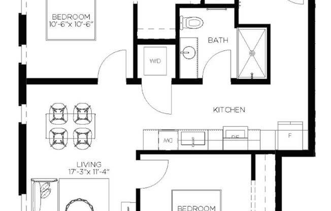 2 beds, 1 bath, 819 sqft, $1,575, Unit 2408