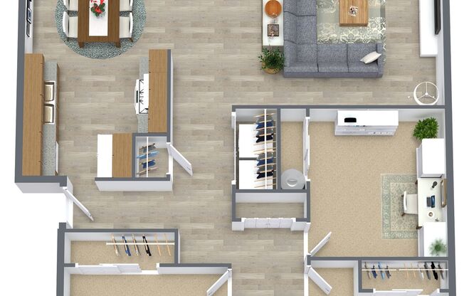 3 beds, 2 baths, 1,237 sqft, $1,650, Unit A201