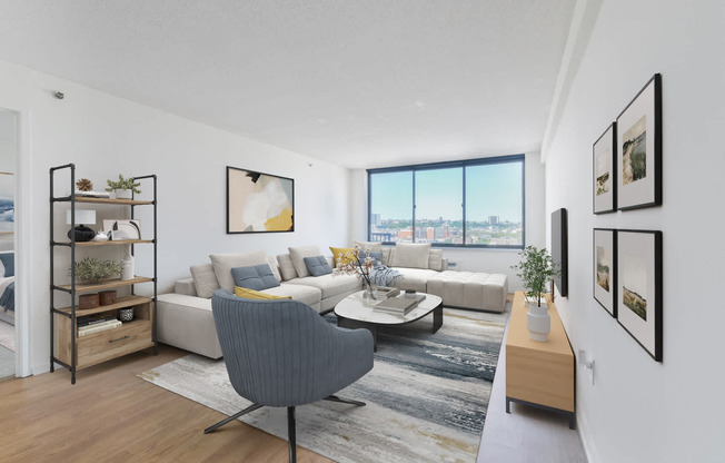 Living Room with Hard Surface Flooring