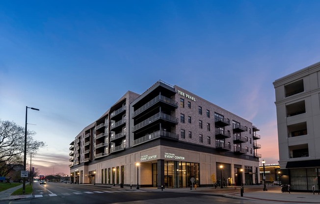 A large building with the words "Innovent" and "Event Center" on it.