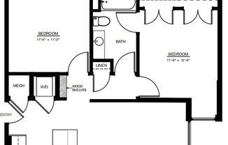 2 beds, 2 baths, 976 sqft, $2,057, Unit 502