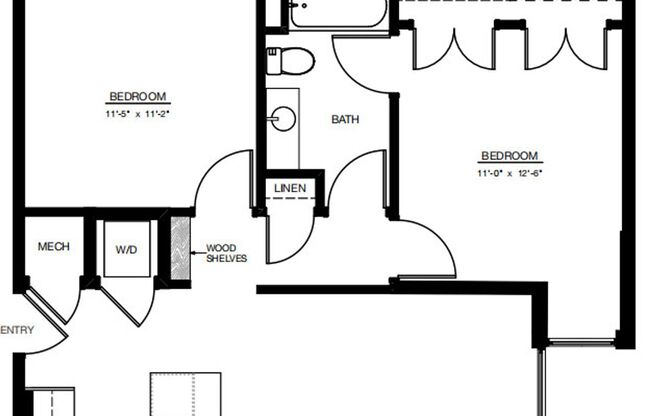 2 beds, 2 baths, 976 sqft, $2,057, Unit 502