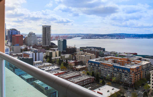 Private Balcony with Views of Elliot Bay