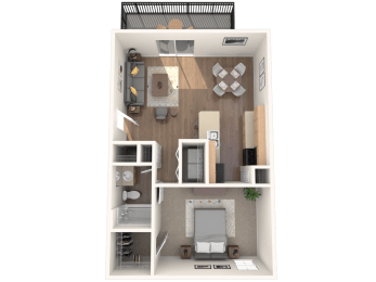 1 bed, 1 bath, 728 sqft, $1,230