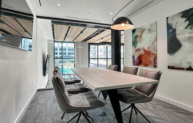 Conference room with TV