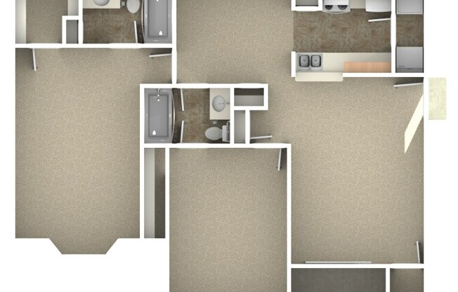 2 beds, 2 baths, 900 sqft, $1,269