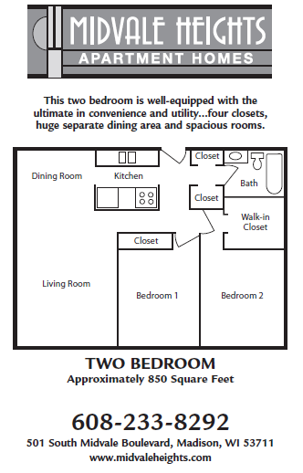 2 beds, 1 bath, 850 sqft, $1,620, Unit 106