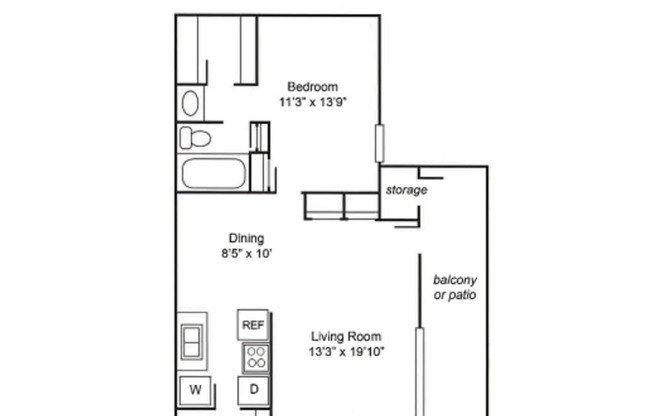 2 beds, 2 baths, 1,090 sqft, $1,090