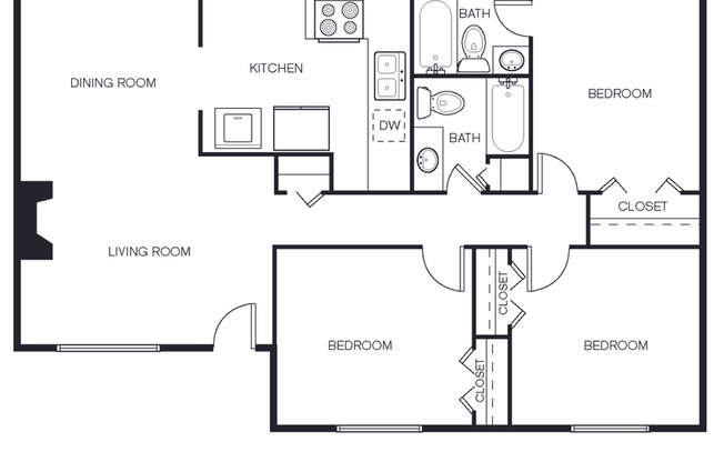 3 beds, 2 baths, 1,450 sqft, $1,350, Unit 2989-01