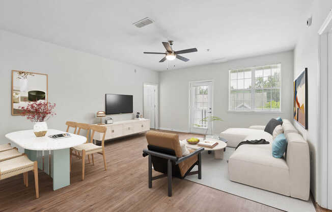 Living Room with Hard Surface Flooring