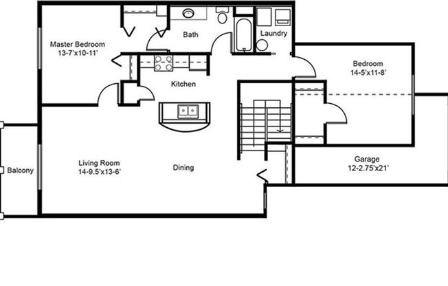2 beds, 1 bath, 1,233 sqft, $1,670, Unit 27