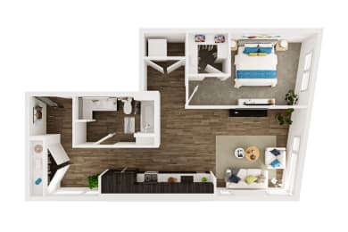 1 bed, 1 bath, 821 sqft, $2,110