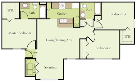 3 beds, 2 baths, 1,112 sqft, $1,675