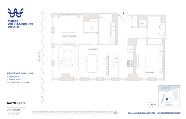 2 beds, 2 baths, $8,625, Unit 1209