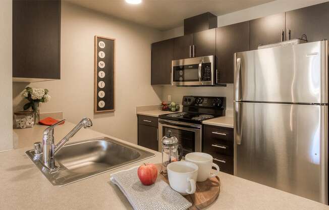 Fully Equipped Kitchen with Microwave, Dishwasher and USB Outlet