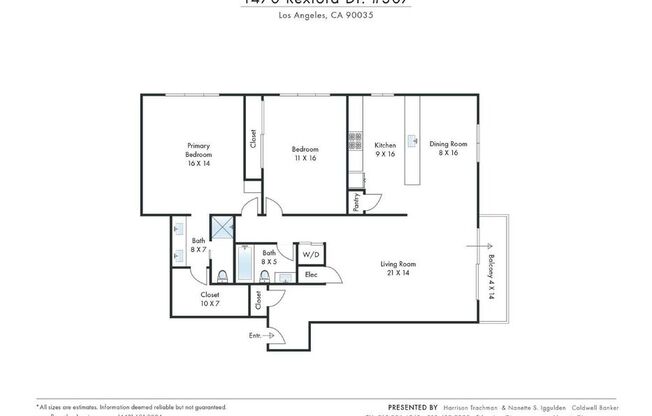 2 beds, 2 baths, 1,500 sqft, $5,495, Unit 307