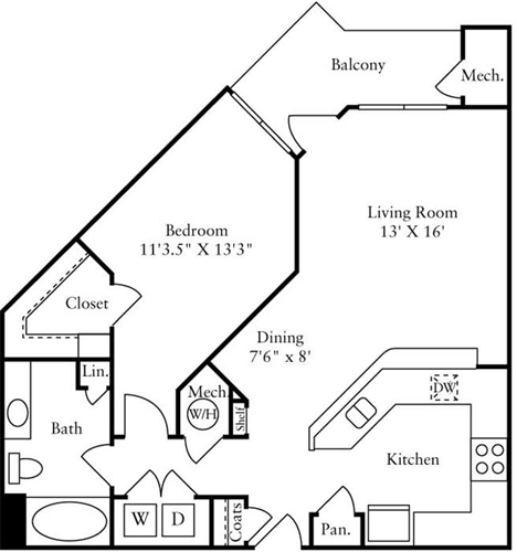 1 bed, 1 bath, 815 sqft, $2,125