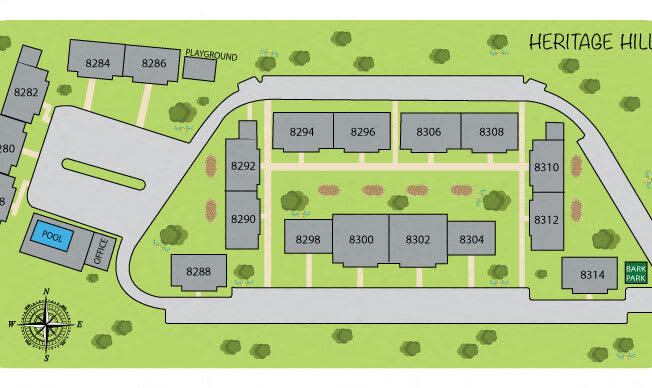 Sitemap at Heritage Hill Estates Apartments