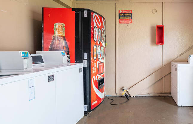 laundry facility with washers and vending machine