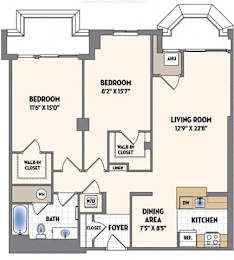 2 beds, 1 bath, 1,194 sqft, $2,807