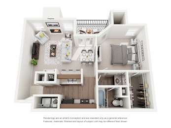 1 bed, 1 bath, 684 sqft, $1,006