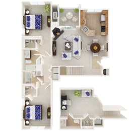 2 beds, 2.5 baths, 1,365 sqft, $2,946