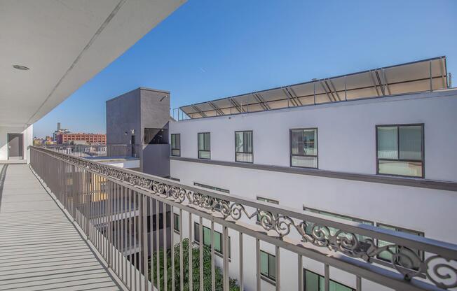 Steel balcony railings