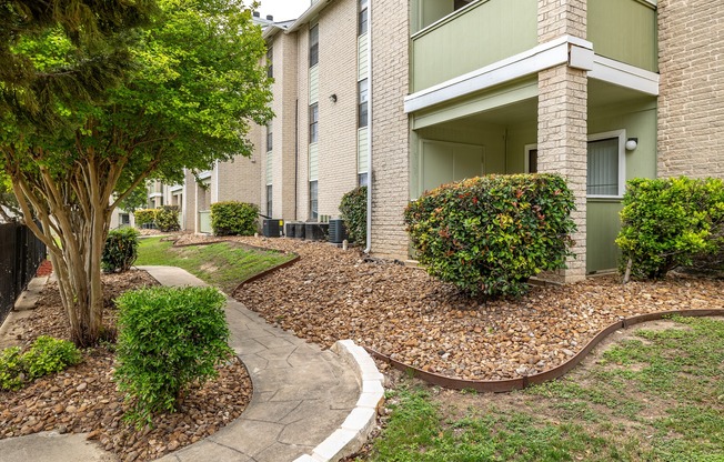 our apartments offer a walkway to the entrance of the building