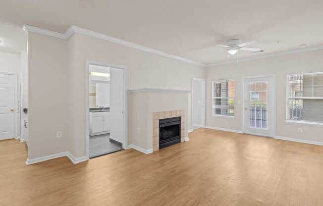 Living Room with Hard Surface Flooring