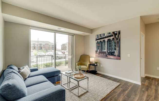 Living room of 2-bedroom apartment for rent at Ascend at Woodbury in MN