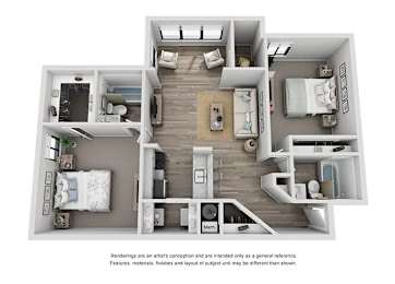 2 beds, 2 baths, 1,120 sqft, $1,800