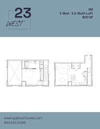 1 bed, 1 bath, 920 sqft, $2,695