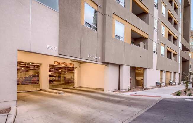 outside the building