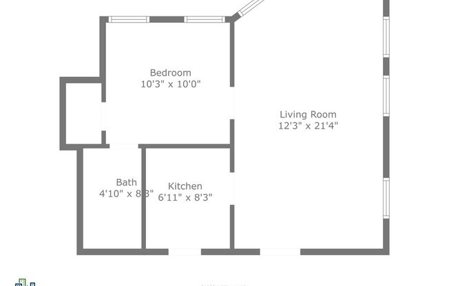 1 bed, 1 bath, 558 sqft, $1,800, Unit Unit 3