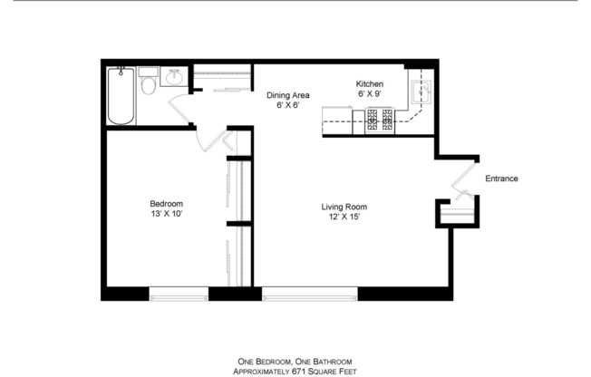 1 bed, 1 bath, 675 sqft, $1,625, Unit 417