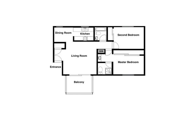 2 beds, 2 baths, 1,000 sqft, $3,192, Unit 205