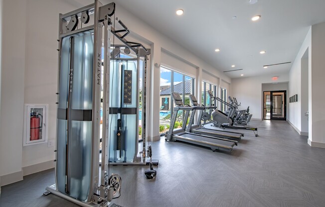 Elevate your lifestyle at Sage at Celina Residences with our state-of-the-art fitness center, designed for all levels of wellness enthusiasts. Enjoy spacious, modern equipment and ample natural light. Schedule your tour today and see for yourself!