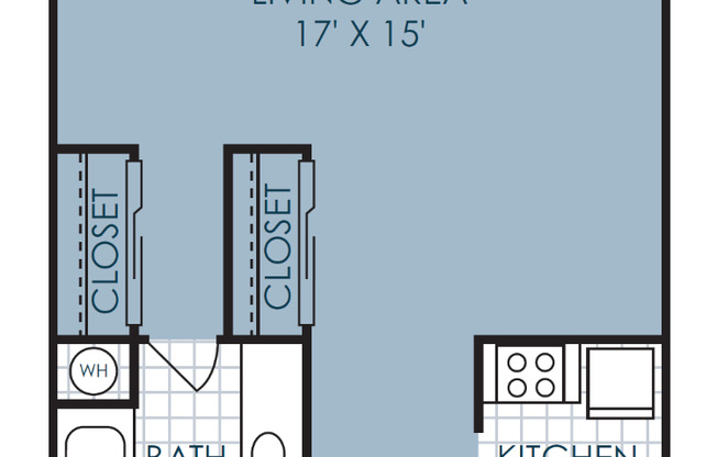 Studio, 1 bath, 432 sqft, $1,605