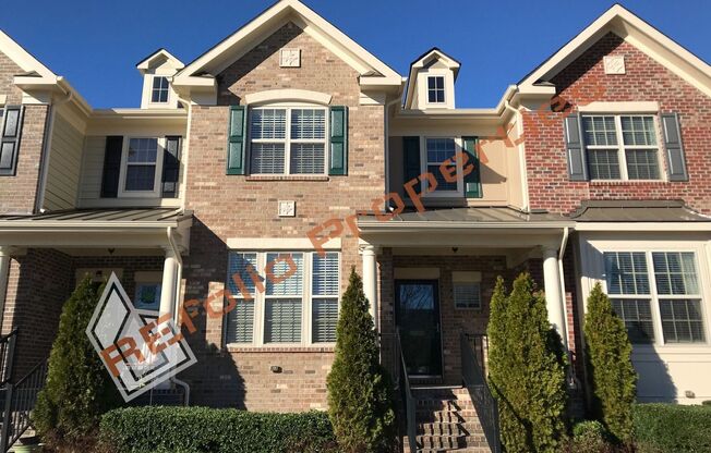 Great Location! Elegant 3 Story 4 Bedroom Townhome w/2 Car Garage @The Enclaves at the Stone Creek, Cary, Available July 8!