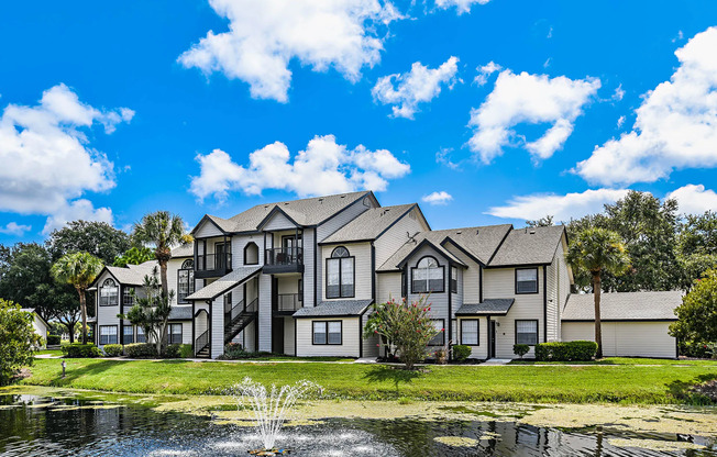 Exterior of apartment building