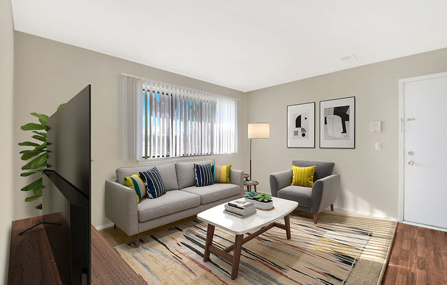 Carlyle Place Apartments Living Room