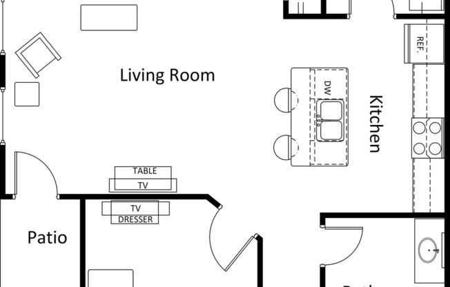 1 bed, 1 bath, 805 sqft, $1,240, Unit 1207