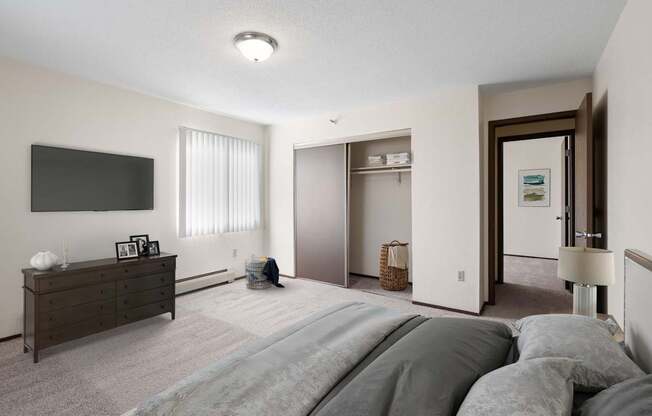 Bedroom with Plush Carpeting