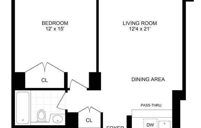 1 bed, 1 bath, 679 sqft, $4,000, Unit 21C