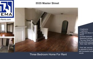 West Philly Three Bedroom on Spacious Block