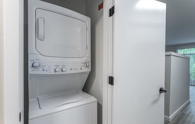 a washer and dryer in a laundry room