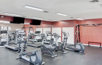 Pala Mesa gym with treadmills and other exercise equipment