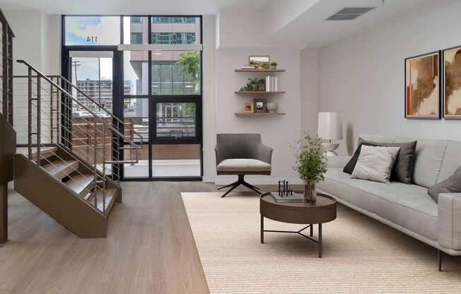 Living Room with Hard Surface Flooring