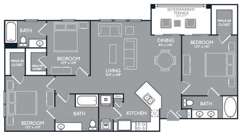 3 beds, 3 baths, 1,408 sqft, $2,244